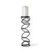 Omega III Large Black Metal Stacked Ring Table Candle Holder thumbnail 0