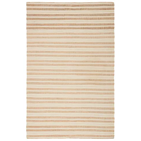 Rey Natural Striped Tan/ Ivory Area Rug