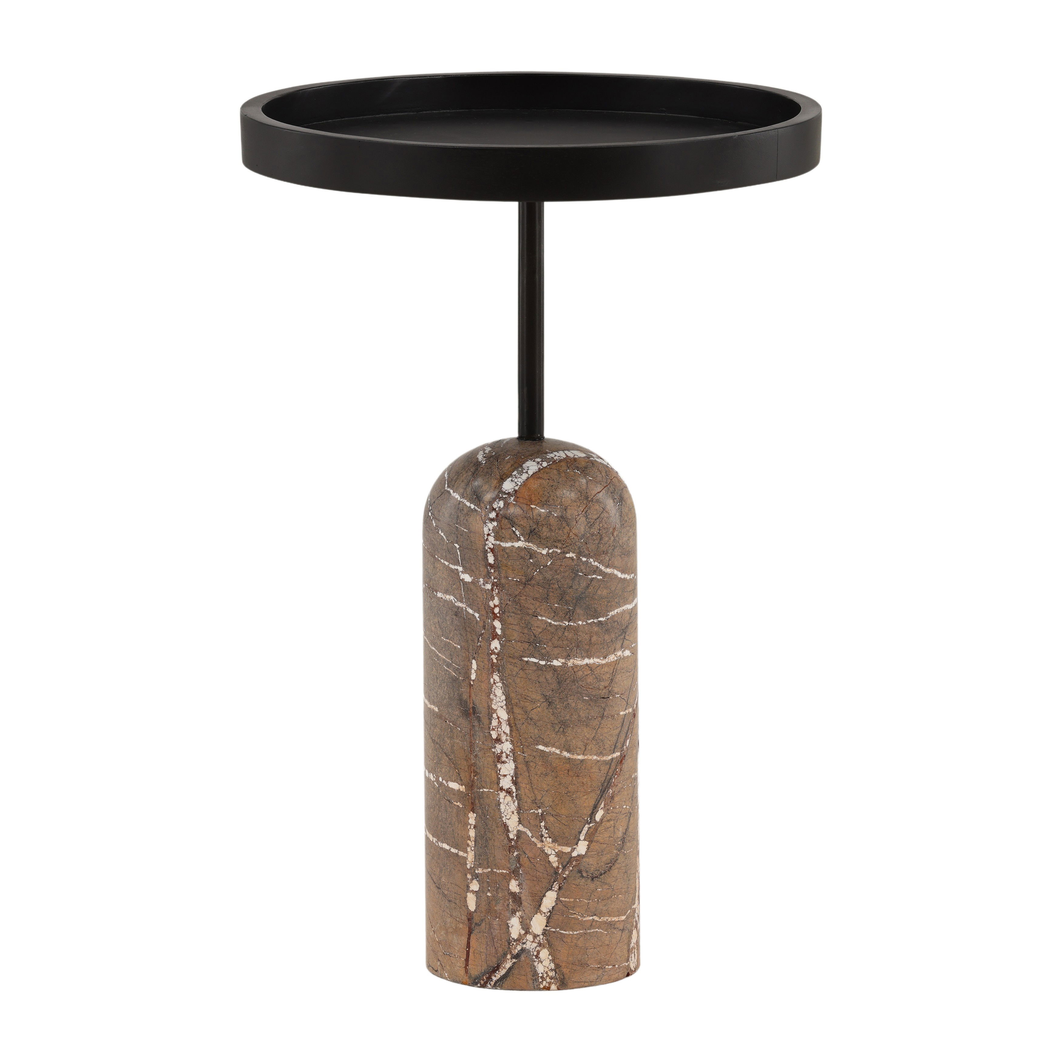 Saul End Table Brown, Side & End Table by Dovetail, 16" width x 24" height x 16" diameter x 16" depth View 1