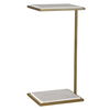 Elevate White Marble Drink Table thumbnail 4