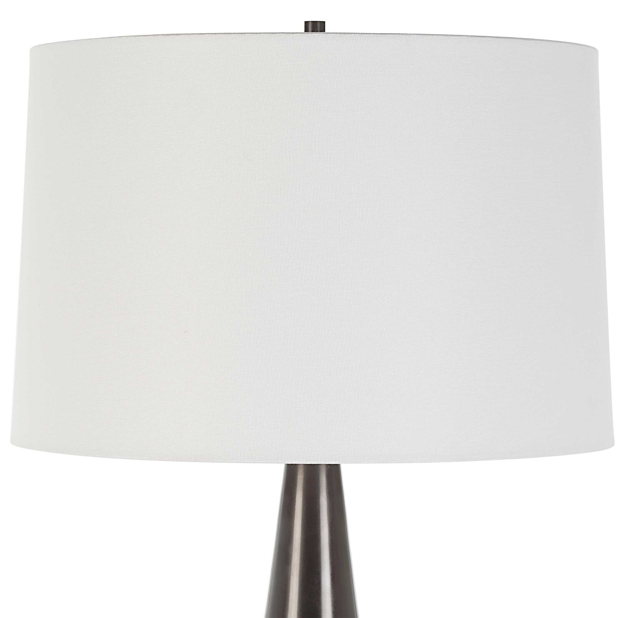 Fralin White Table Lamp, by Uttermost, 17" width x 30.5" height x 17" depth View 6