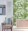 Banana Leaf Blue & Green Peel & Stick Wallpaper, by York Wall, 20' length x 2'3" width x 0.02" depth thumbnail 2