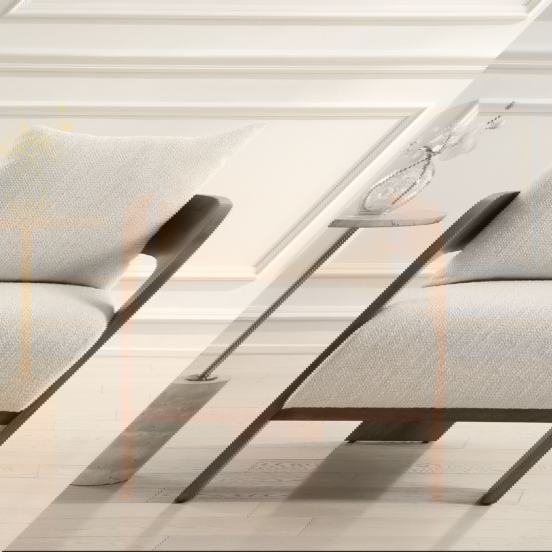 Rowan Ivory Accent Chair, Furniture by Uttermost, 27" width x 31" height x 30" depth View 2