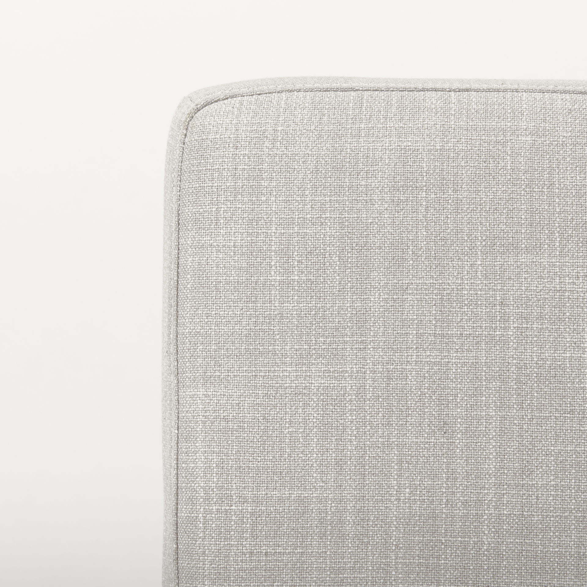 Stamford Beige Upholstered Seat with Wood Back, Black Metal Frame Dining Chair, by Mercana, 19" length x 25" width x 35.25" height View 8