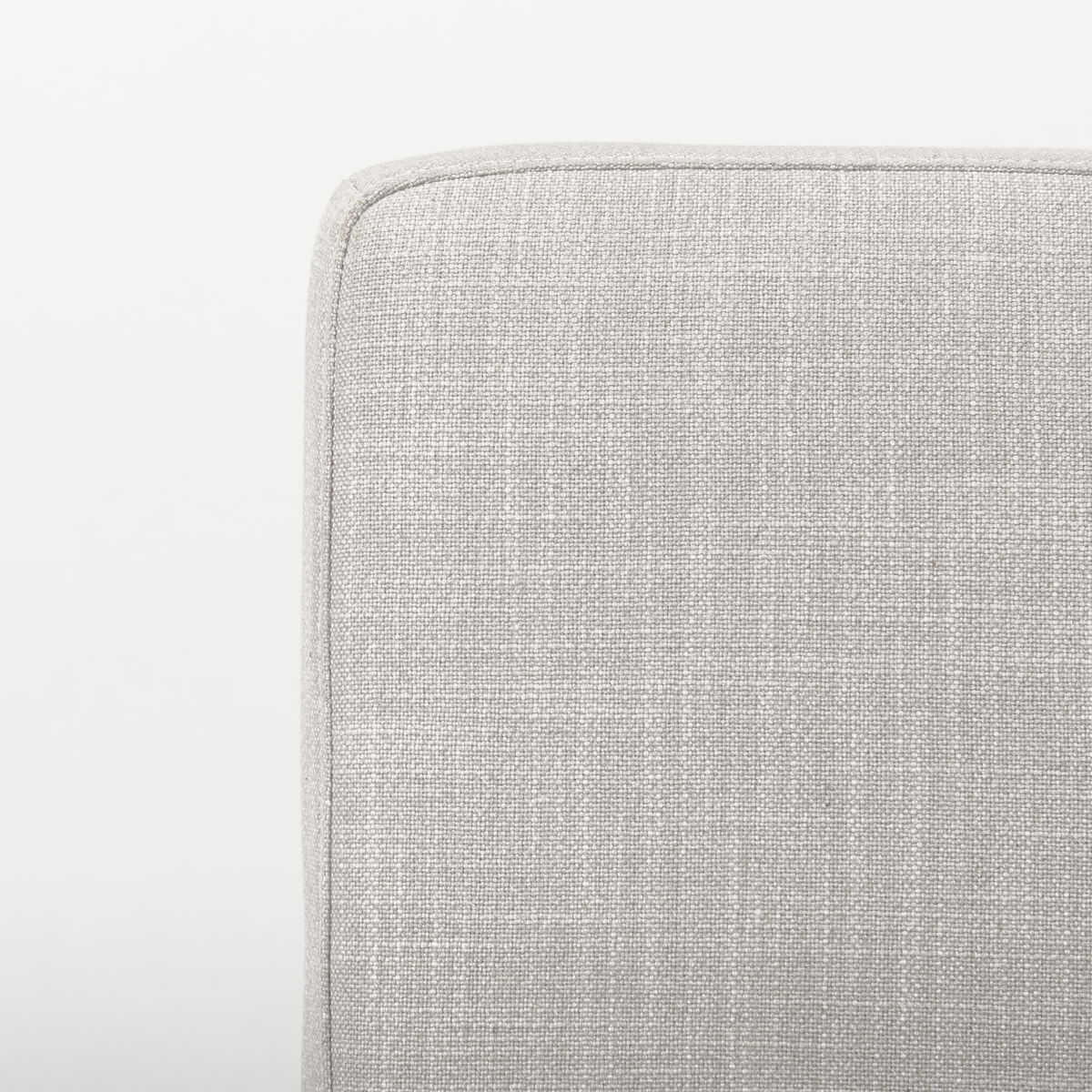 Stamford High-Back Dining Side Chair | Beige Linen with Black Metal, Dining Chair by Mercana, 19" length x 25" width x 35.25" height View 9