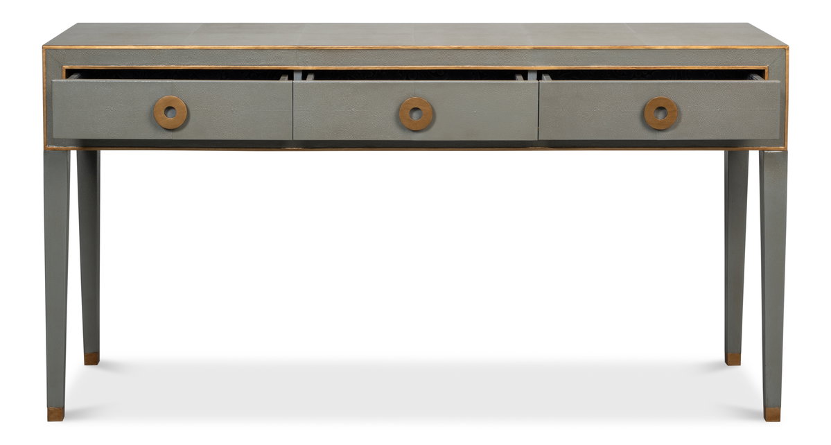 Gabriella Console  Storm Grey, by Sarreid, 1'6" length x 5'4" width x 2'9" height View 9