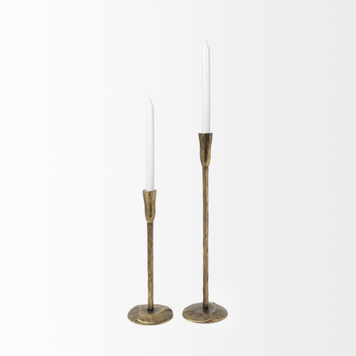 Levit (Small) Gold Table Candle Holder, Candles & Candle Holder by Mercana, 5" length x 5" width x 14" height View 6