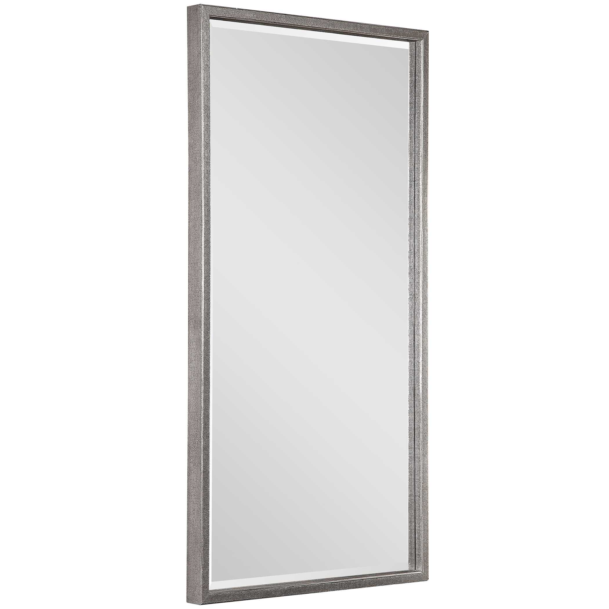 Gabelle Metallic Silver Mirror, by Uttermost, 32" width x 62" height x 2.75" depth View 4
