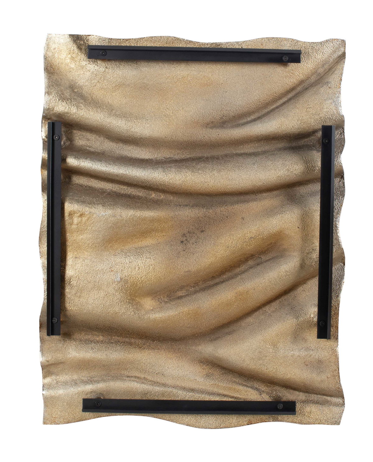 Undulate Outdoor Gold Wall Panel, Sculptural Wall Art by Uttermost, 23" width x 30" height x 2" depth View 6