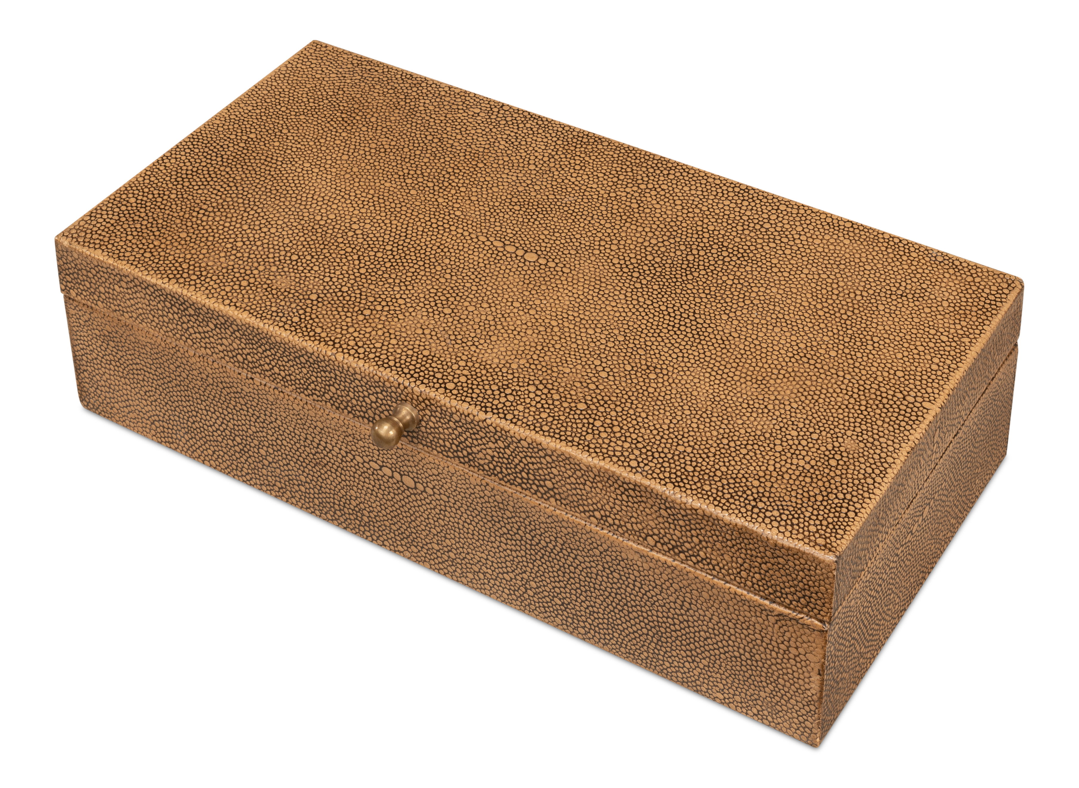 Gatsburg Shagreen Box, Tawny Brown, S/2 large image 