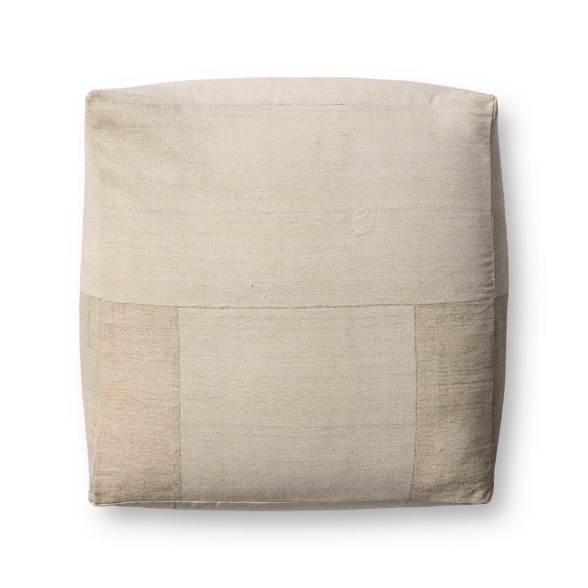 Loloi Ivory, Ottoman, 36" length x 36" width x 17" height View 2