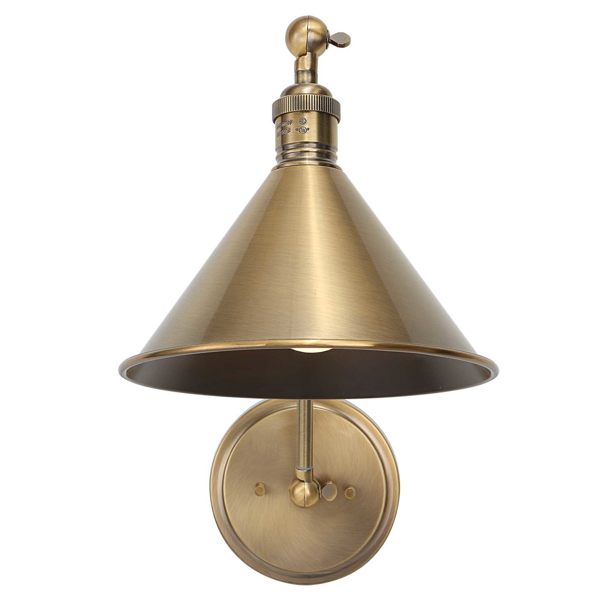 Exeter 1 Light Adjustable Sconce, Ceiling Light by Uttermost, 8" width x 28" height x 24.87" depth View 3