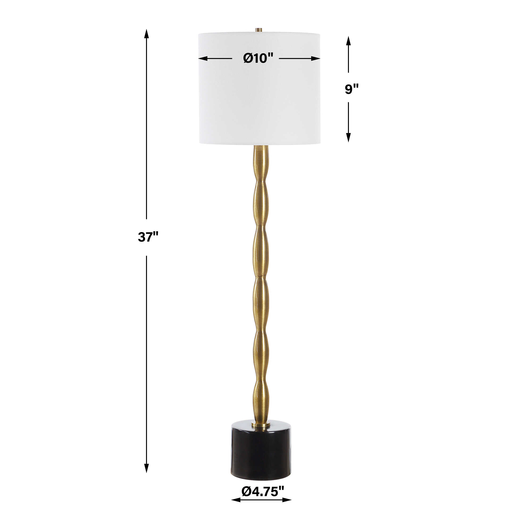 Ezra Brass Buffet Lamp large image 