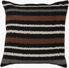 Ikat Stripe Accent Pillow, Decorative Pillow by Surya, 18" length x 18" width thumbnail