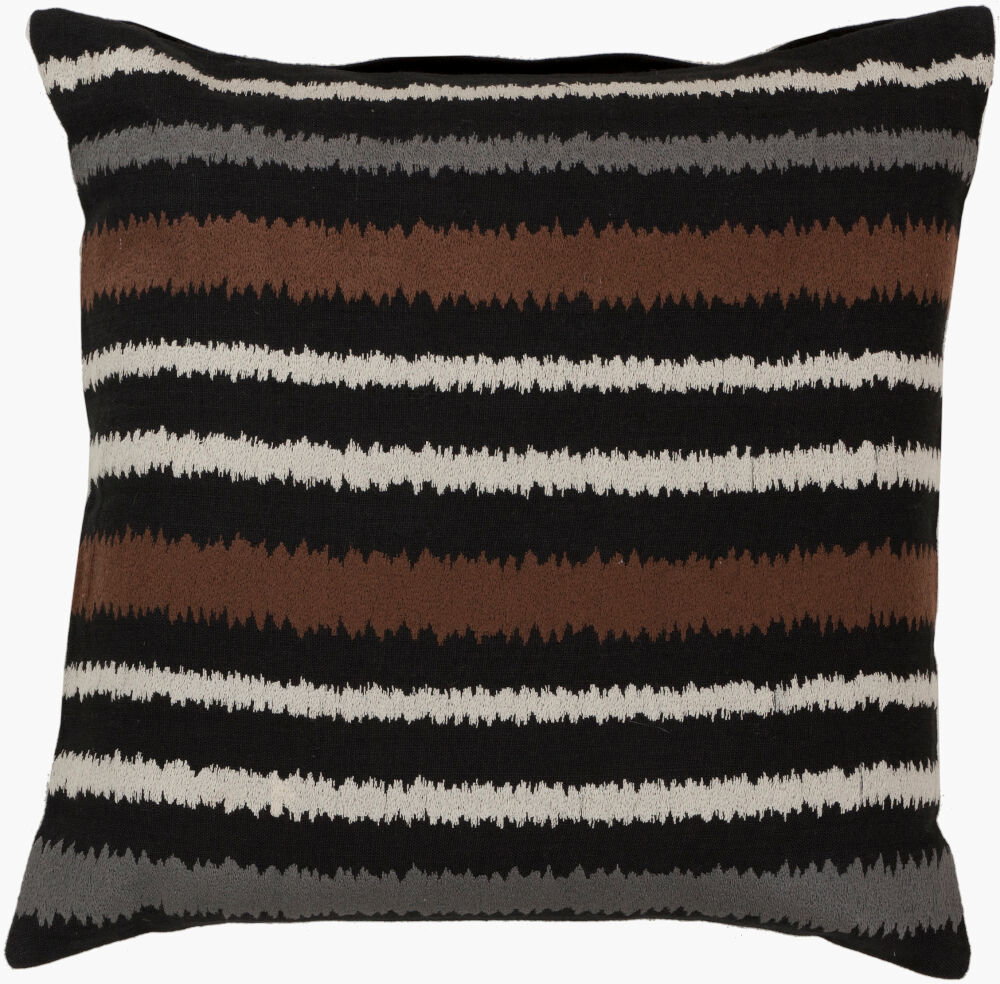 Ikat Stripe Accent Pillow, Decorative Pillow by Surya, 18" length x 18" width