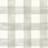 Watercolor Check Grey & White Wallpaper, by York Wall, 33' length x 1'8.5" width x 0.02" depth thumbnail 1