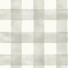 Watercolor Check Grey & White Wallpaper, by York Wall, 33' length x 1'8.5" width x 0.02" depth thumbnail