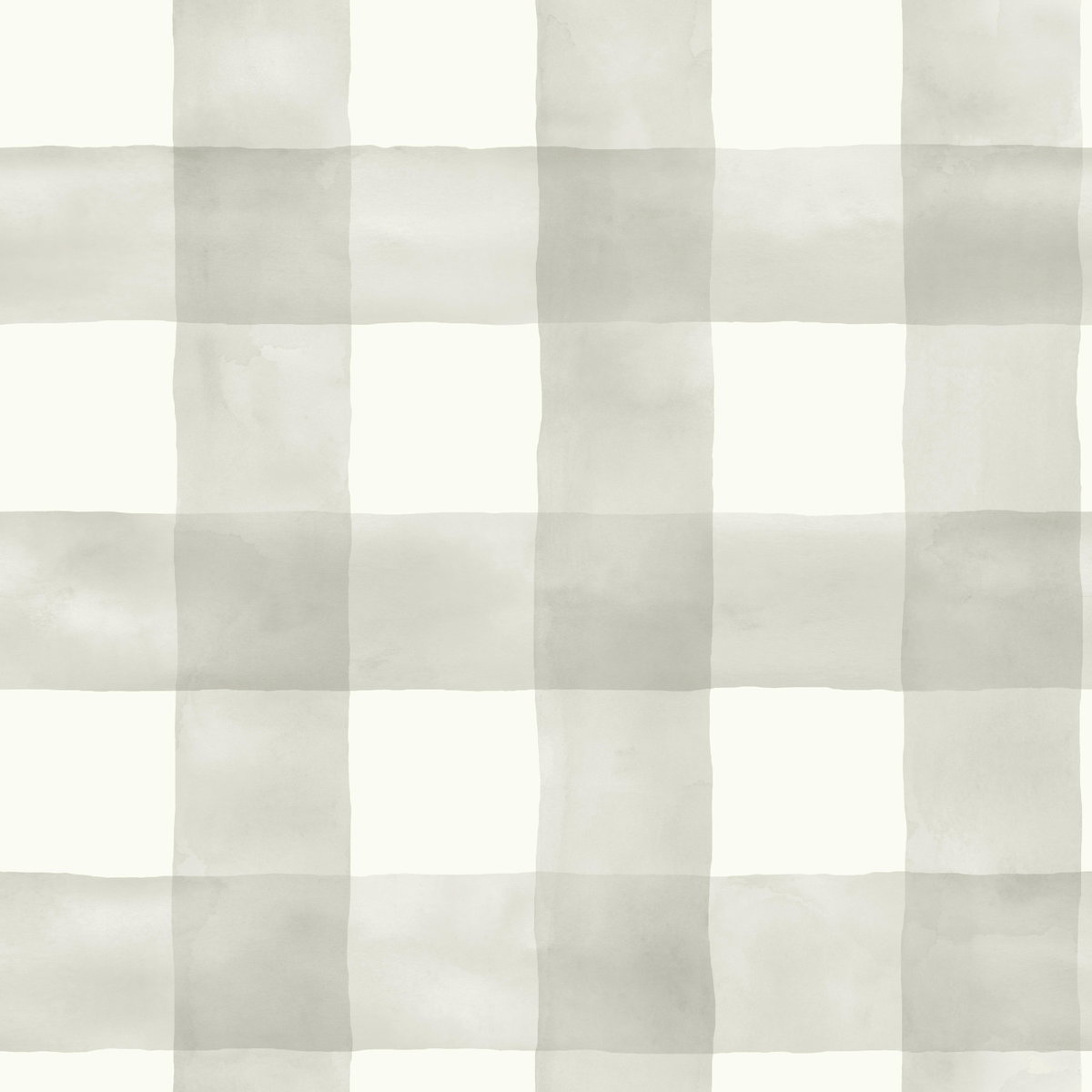 Watercolor Check Grey & White Wallpaper, by York Wall, 33' length x 1'8.5" width x 0.02" depth