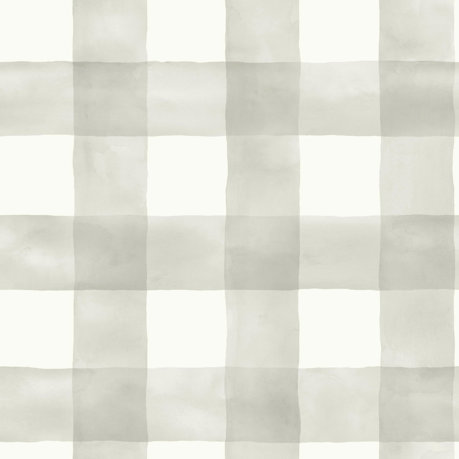Watercolor Check Grey & White Wallpaper large image 