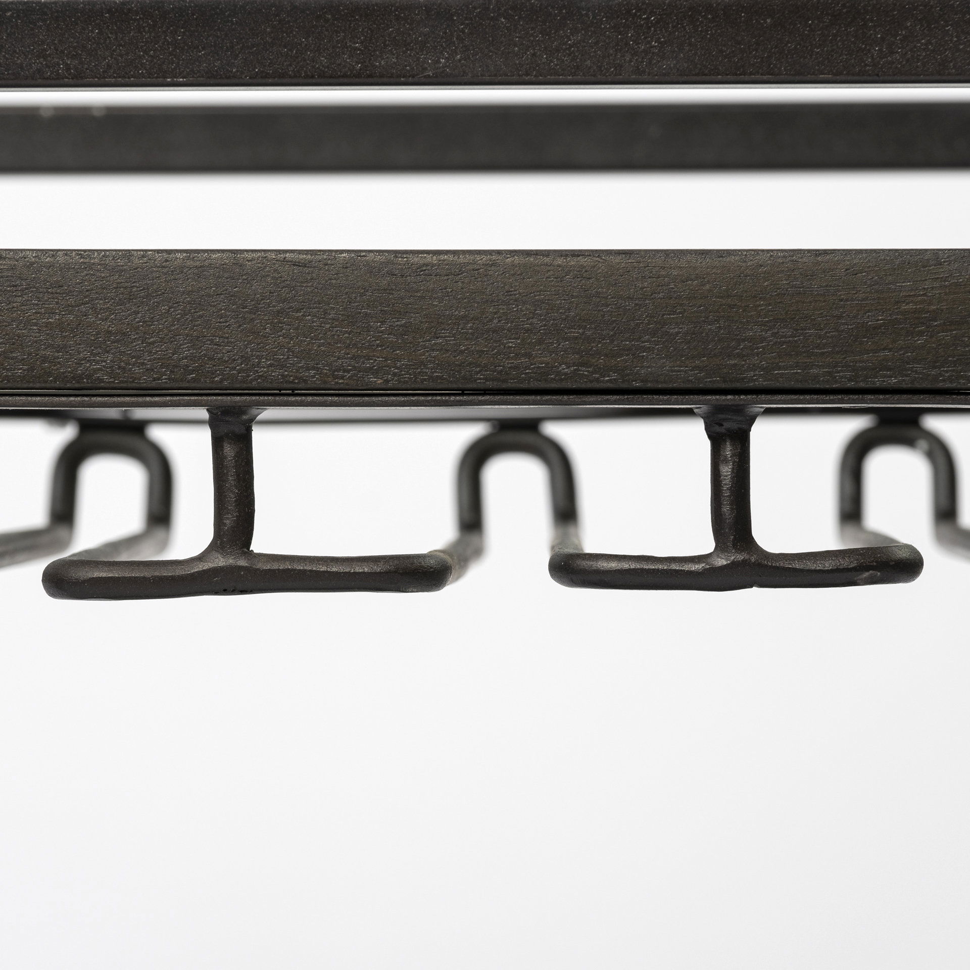 Chriselle Black Metal And Glass Two Tier Bar Cart, Bar Carts & Cabinet by Mercana, 38" length x 18.5" width x 32.5" height View 9