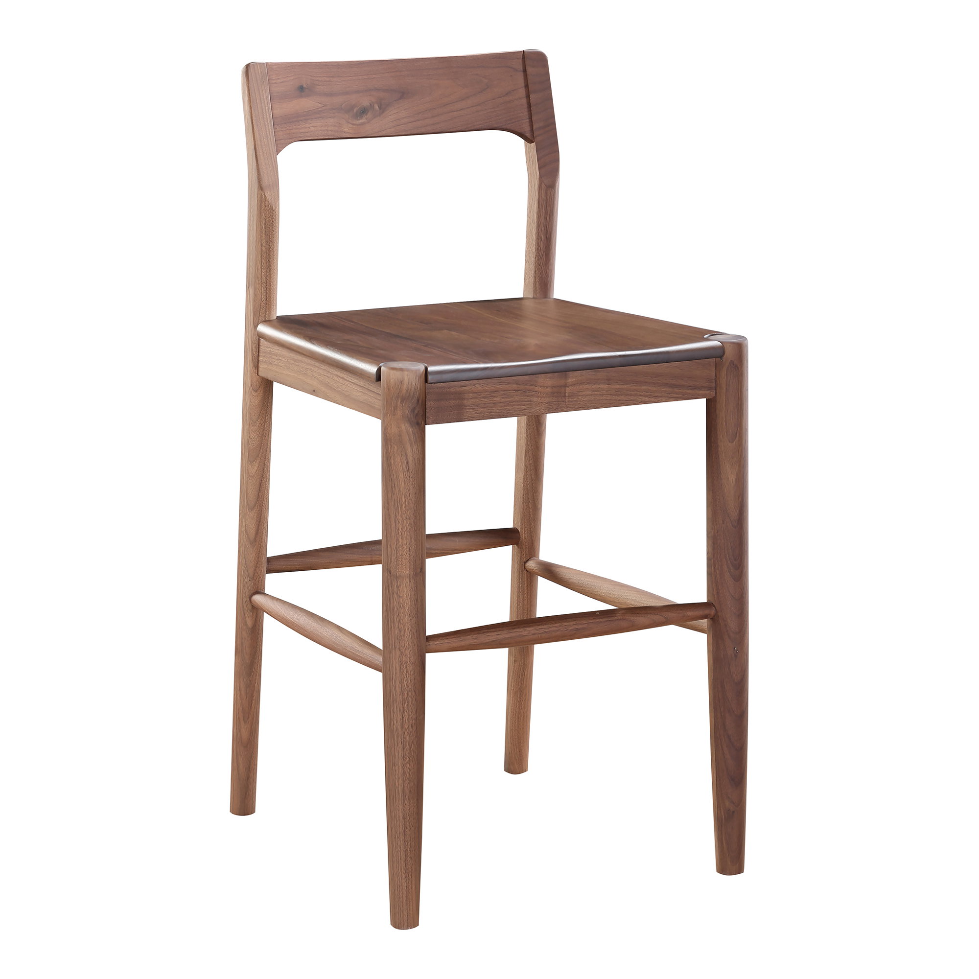 Owing Counter Stool Walnut Brown, Counter & Bar Stool by Moe's Home, 19.5" width x 38" height x 20" depth View 2