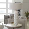 Lenta White Table Lamp, by Uttermost, 19" width x 30.25" height x 19" depth thumbnail 2