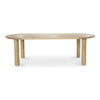 Milo Small Dining Table Oak, by Moe's Home, 78" width x 29.5" height x 39" depth thumbnail 1