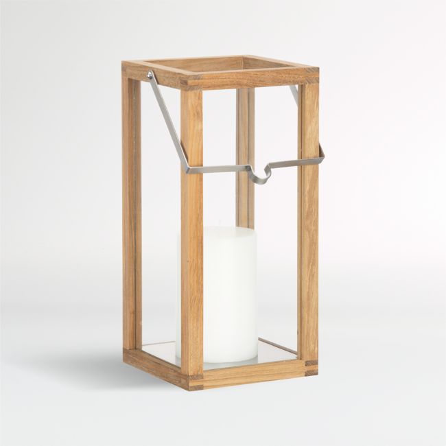 Online Designer Combined Living/Dining Milos Natural Teak Lantern 15