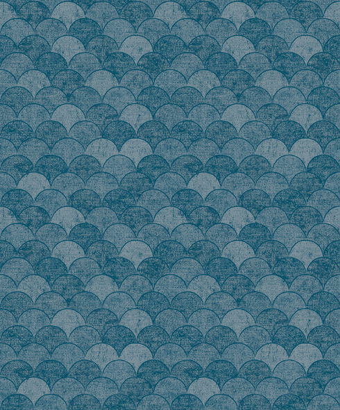 Mermaid Scales Blue Wallpaper