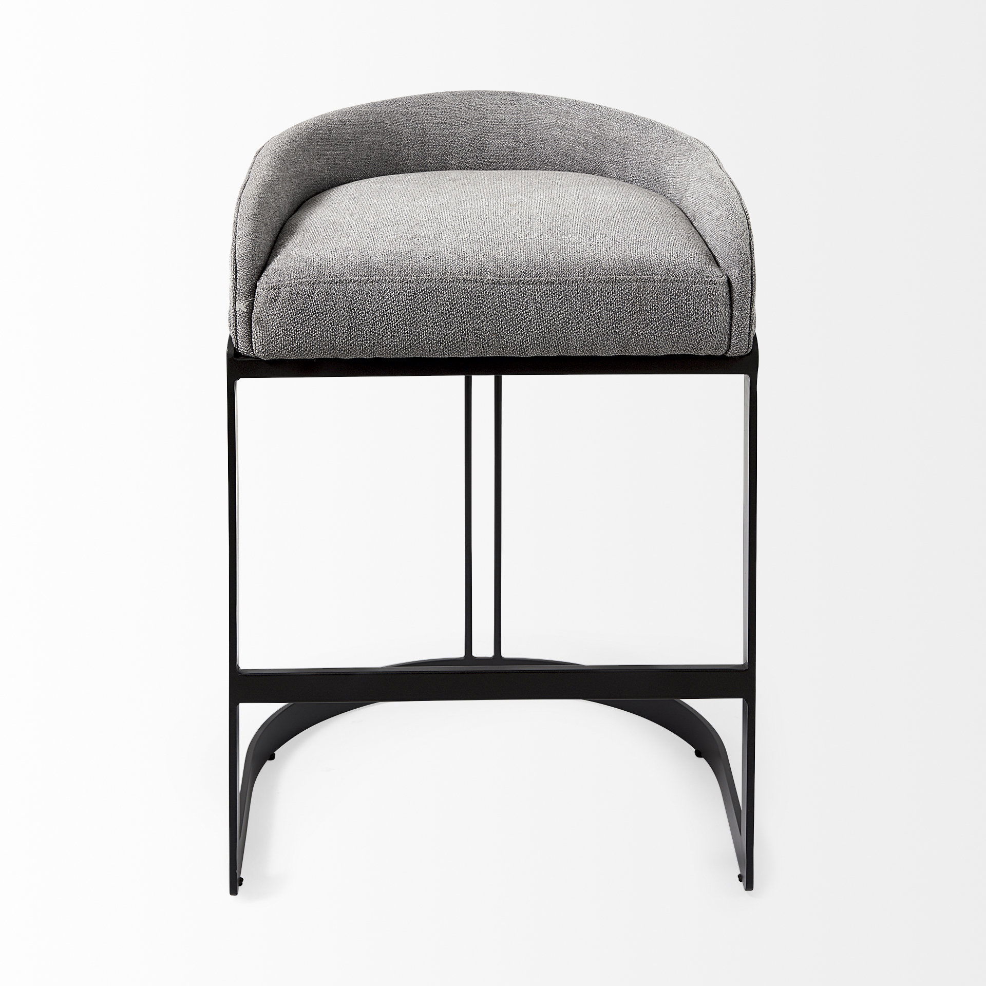 Hollyfield 20.5 x 19.7 x 28.7 Gray Fabric Seat with Gray Metal Base Counter Stool large image 