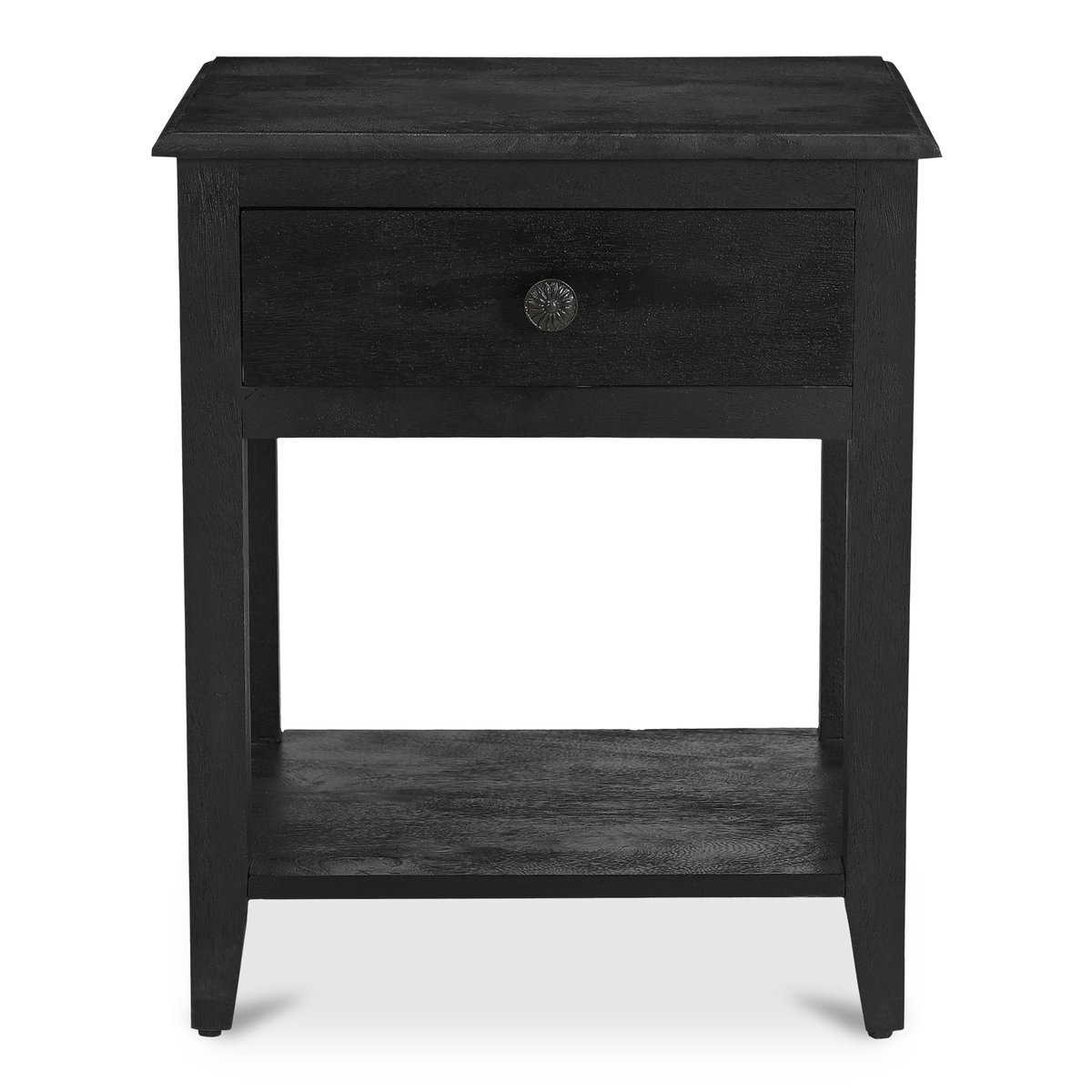 Corrine Nightstand Antique Black, by Moe's Home, 19" width x 23" height x 14" depth View 1
