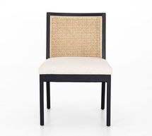 Online Designer Dining Room Lisbon Cane Dining Chair, Brushed Ebony