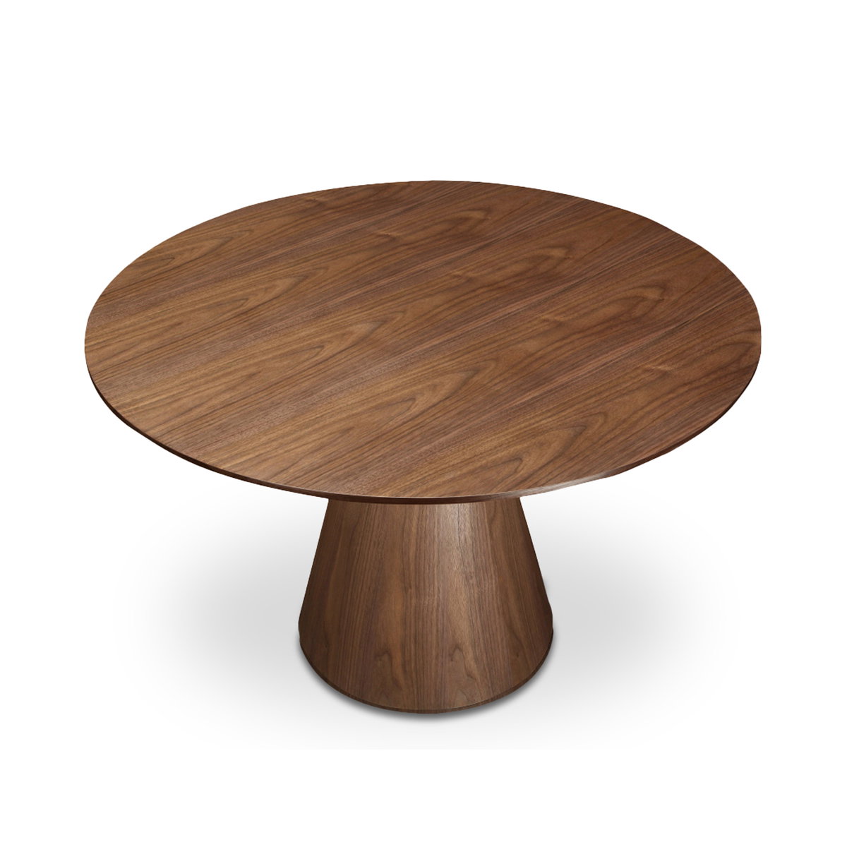 Otago 47in Round Dining Table Walnut, by Moe's Home, 47" width x 29.5" height x 47" depth View 2