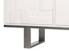 Bronzini Credenza  Embossed White, by Sarreid, 1'8" length x 7'10" width x 2'10" height thumbnail 6