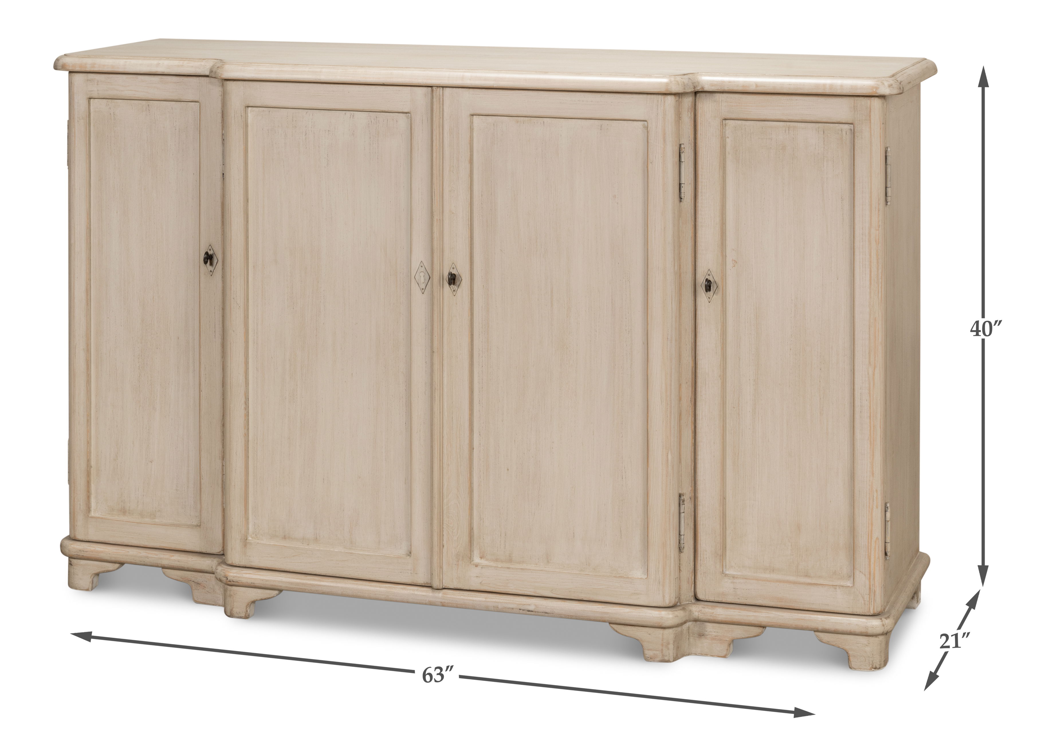 Entree' Sideboard  Stone Grey Finish large image 