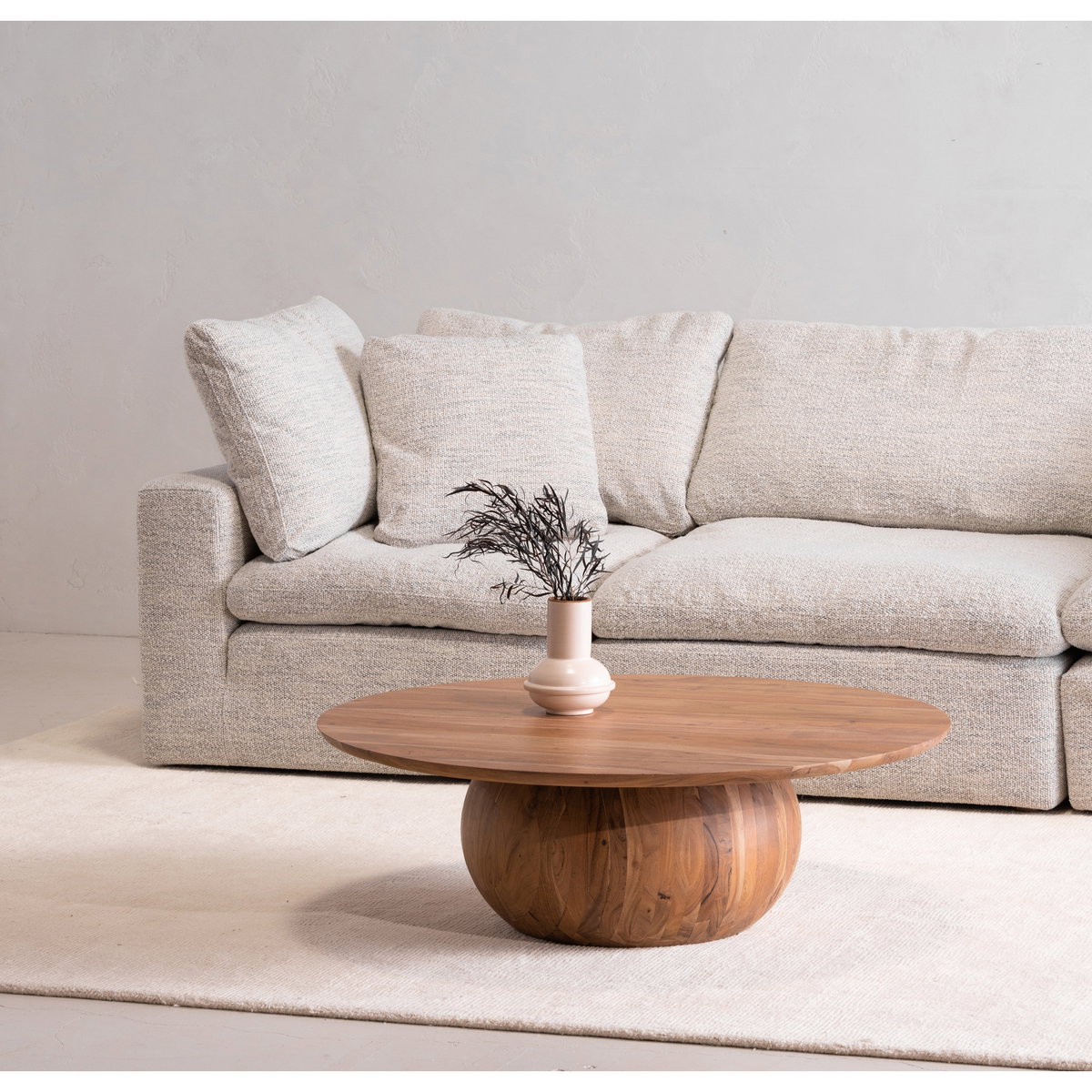 Clay Modular Sofa Coastside Sand, Sectional Sofa by Moe's Home, 133.5" width x 32.5" height x 44.5" depth View 8