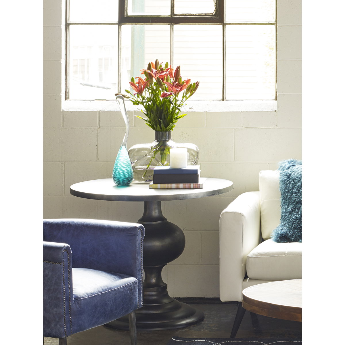 Lexie Dining Table Black, by Moe's Home, 35" width x 30" height x 35" depth View 2