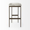 Millie Backless 30in Seat Bar Stool | Gray Hair-On-Hide with Gold Metal, Counter & Bar Stool by Mercana, 16.75" length x 17.75" width x 30" height thumbnail 6