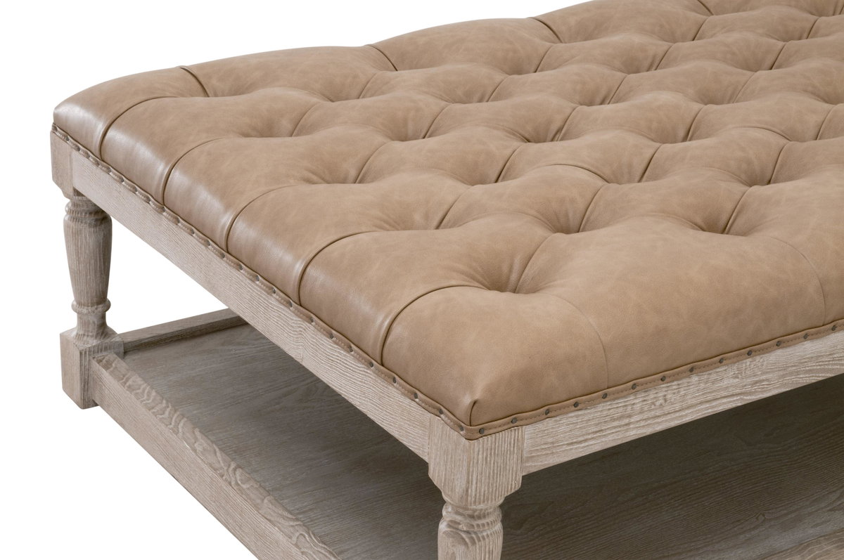 Townsend Tufted Upholstered Rectangle Coffee Table, by Essentials for Living, 54" width x 17.75" height x 33.75" depth View 4