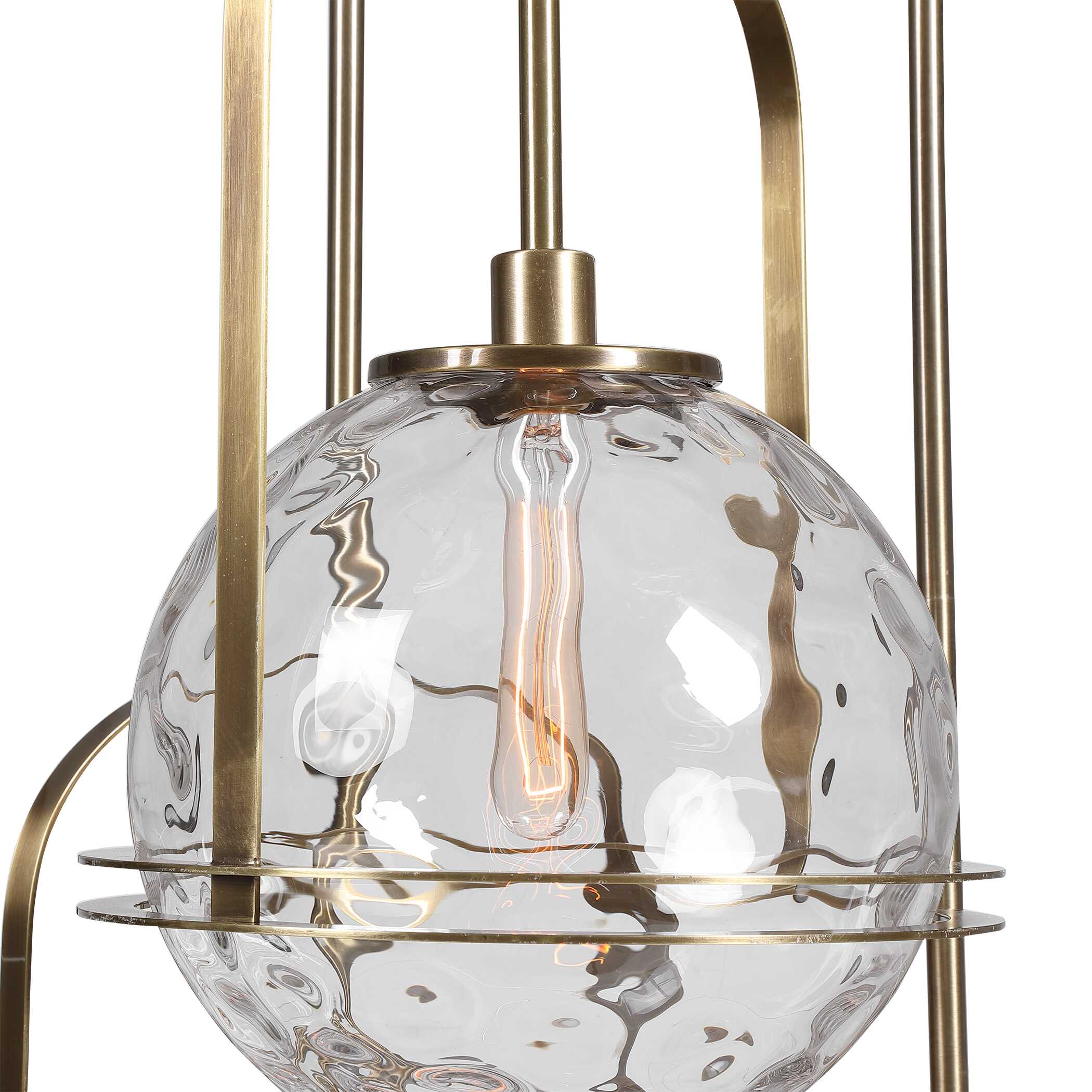 Mimas 3 Light Cluster Pendant, Ceiling Light by Uttermost, 24" width x 48.25" height x 24" diameter x 24" depth View 6