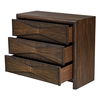 Bowtie 3 Drawer Mid-Century Chest, Furniture by Uttermost, 38" width x 33" height x 17" depth thumbnail 6