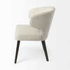 Niles Wingback Dining Side Chair | Cream Fabric with Dark Brown Wooden, Dining Chair by Mercana, 21.65" length x 25" width x 31.89" height thumbnail 8
