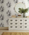 Magnolia Home Tea Rose White & Black Peel & Stick Wallpaper thumbnail 1