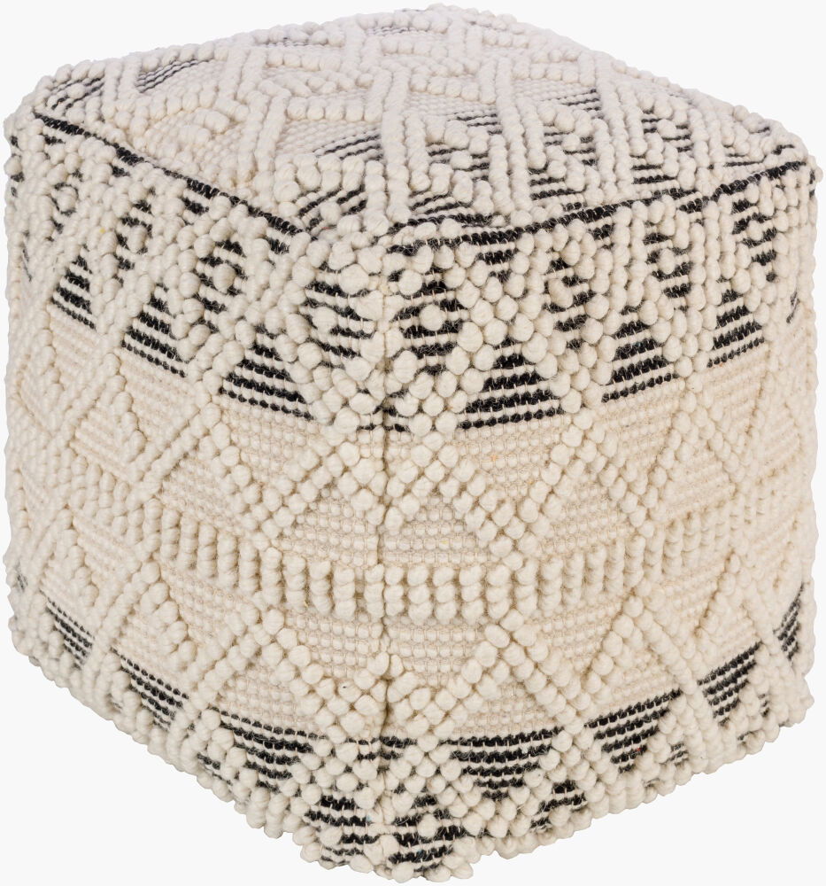 Hygge Pouf, Ottoman by Surya, 18" width x 18" height