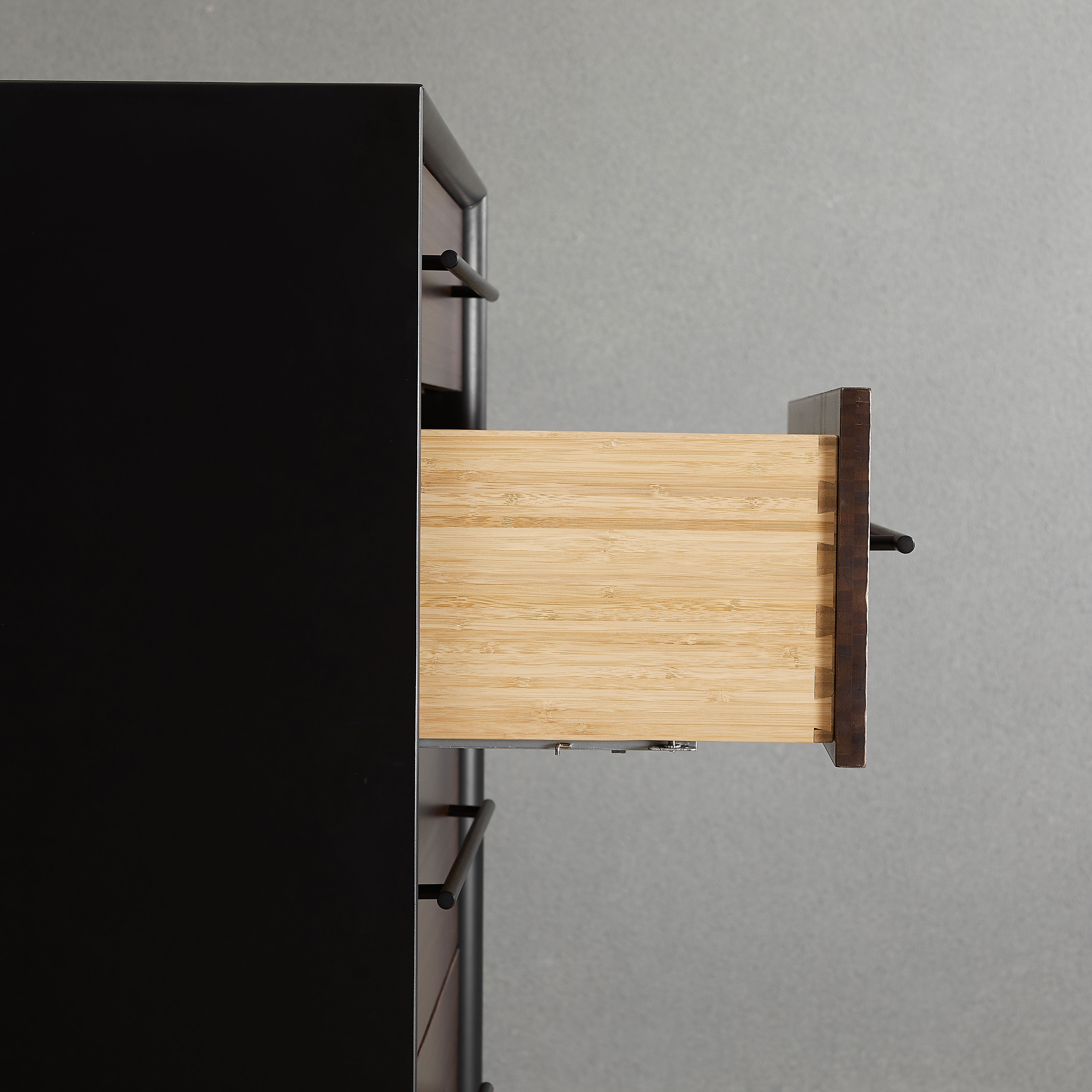 Park Avenue 4 Drawer High Chest, Ruby, Dresser by Greenington, 18" length x 28.25" width x 44" height View 9