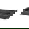 Ricciardo Black Leather Wrapped Three Seater Sofa thumbnail 0