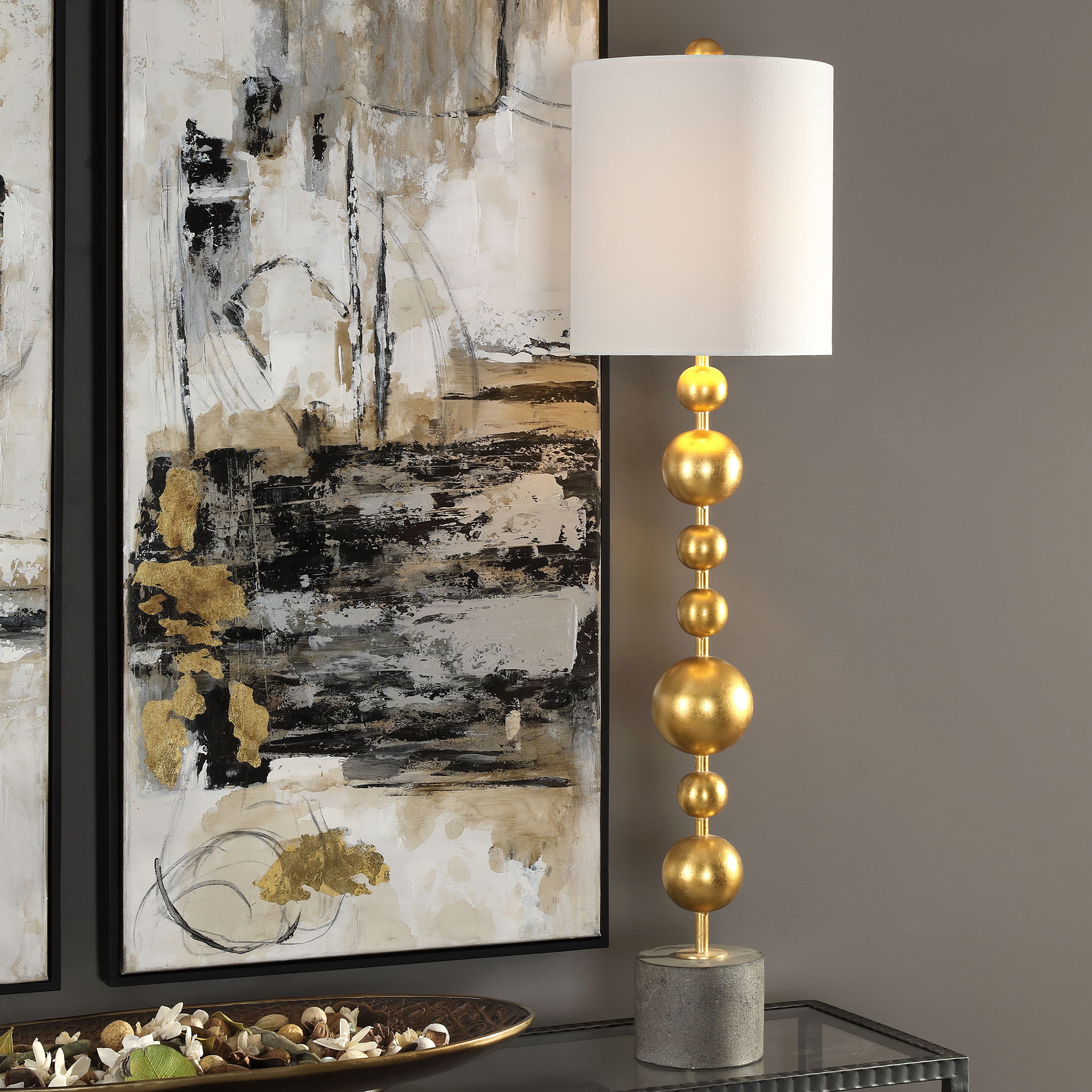 Selim Gold Buffet Lamp large image 