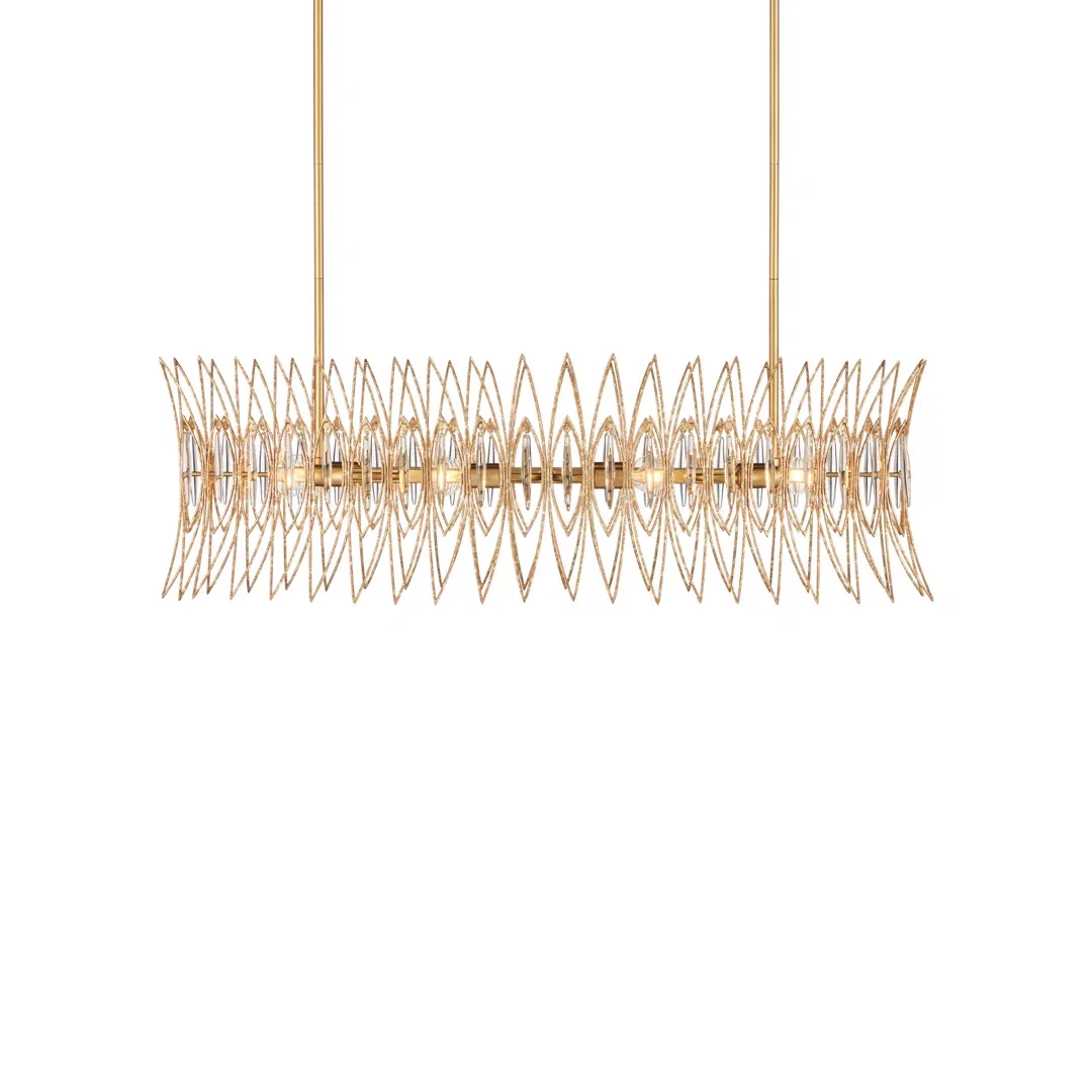 Marquise 8 - Light Chandelier, by Currey and Company, 40" width x 16.75" height x 17.5" depth View 1