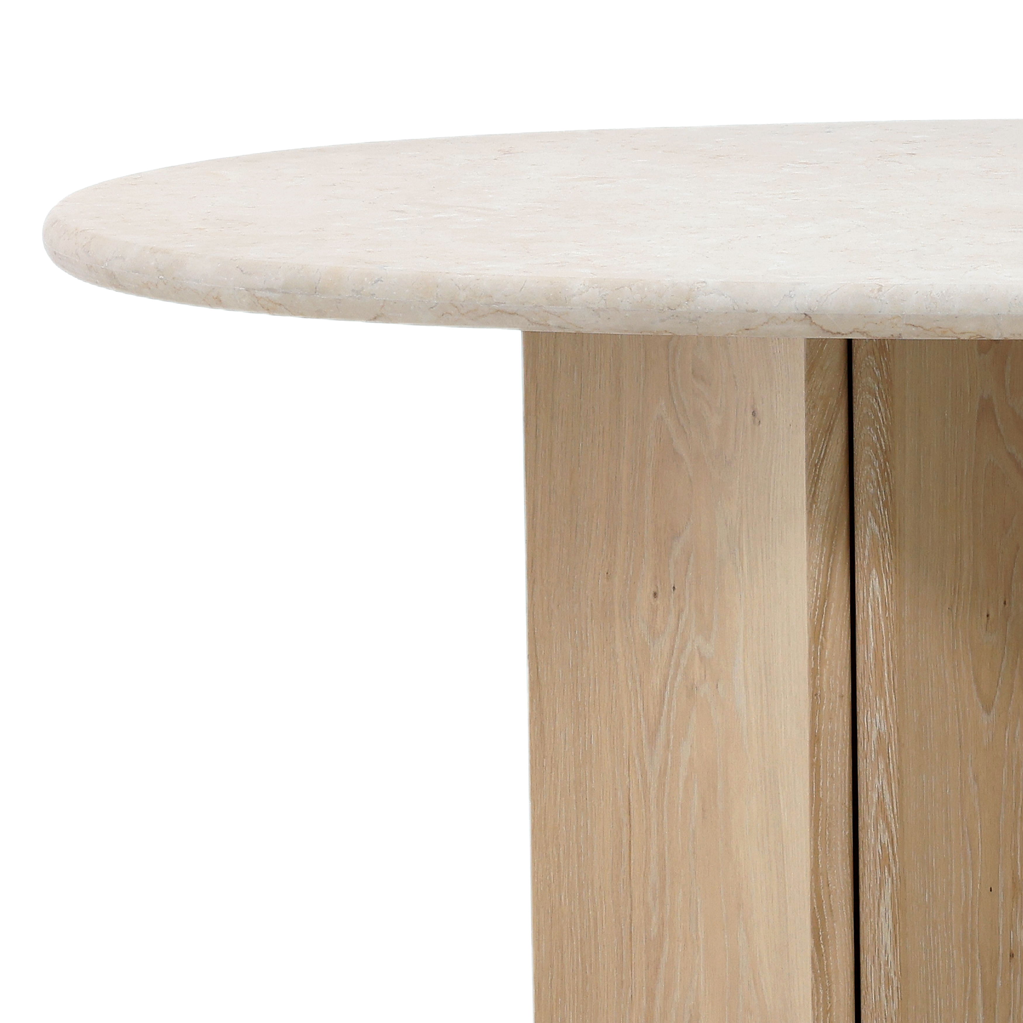 Oja Dining Table Natural 88', by Dovetail, 88.38" width x 29.37" height x 42.3" depth View 4