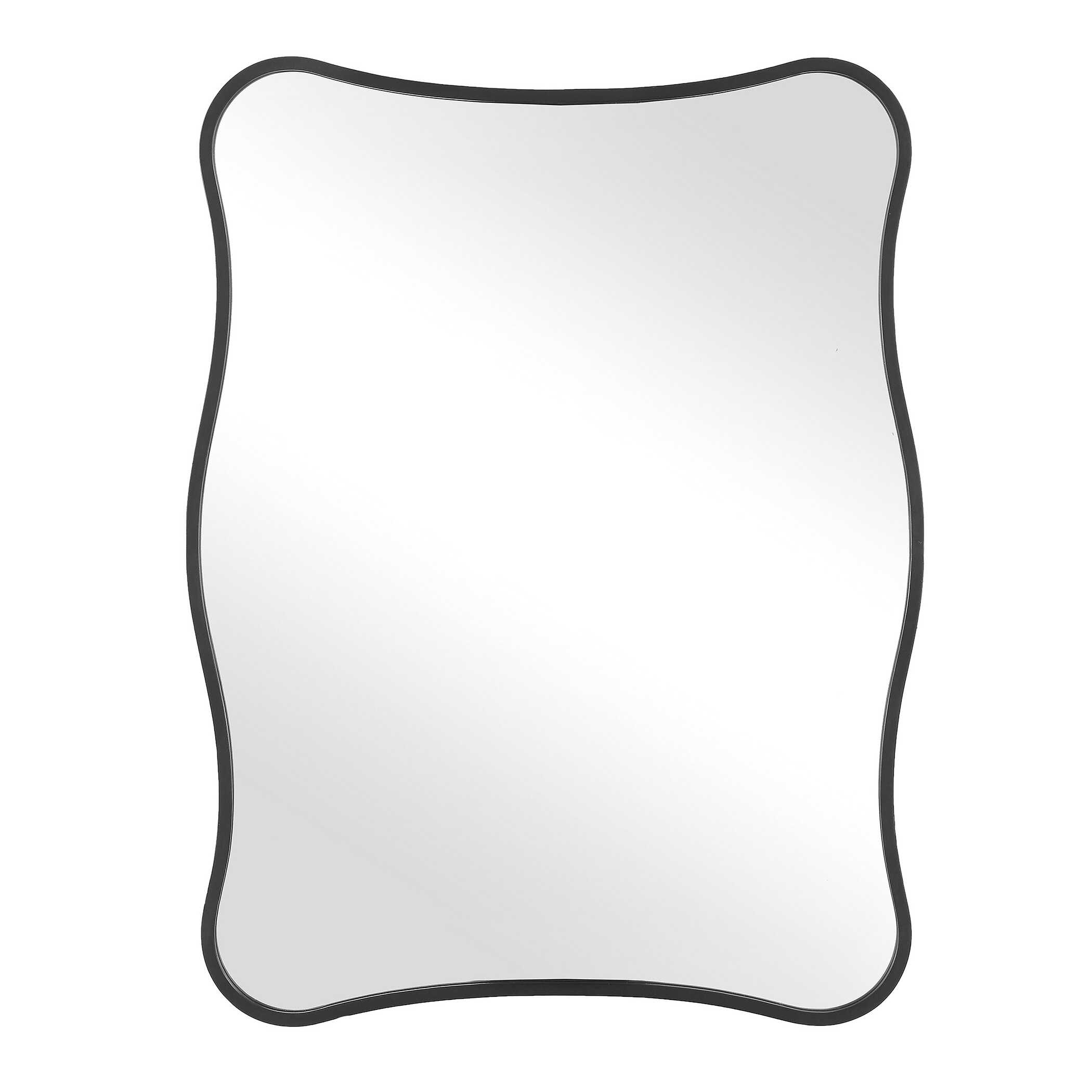 Pavia Black Vanity Mirror, by Uttermost, 27.5" width x 36.25" height x 1.5" depth View 1